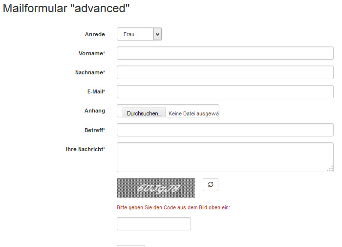 mailformular advanced