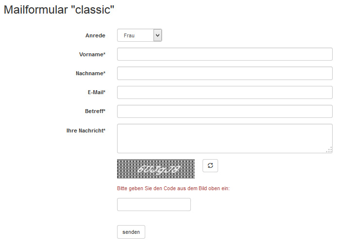 mailformular classic